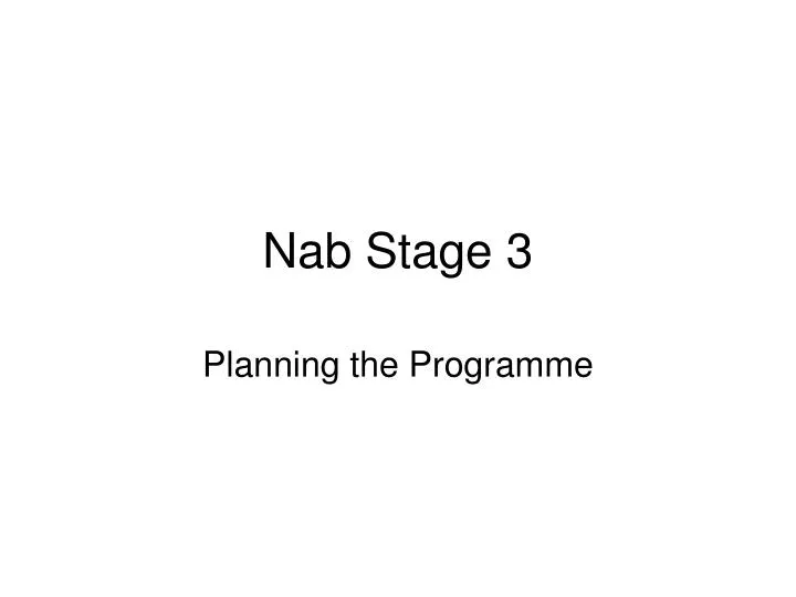 nab stage 3