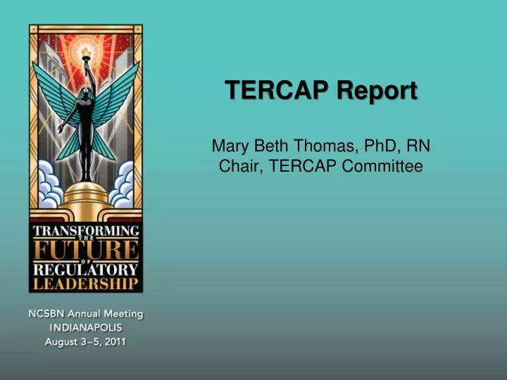 tercap report mary beth thomas phd rn chair tercap committee