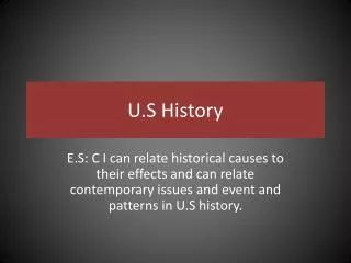 u s history