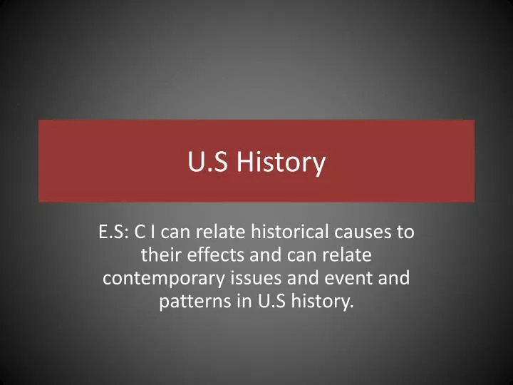 u s history