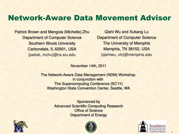 network aware data movement advisor