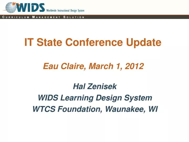 it state conference update eau claire march 1 2012