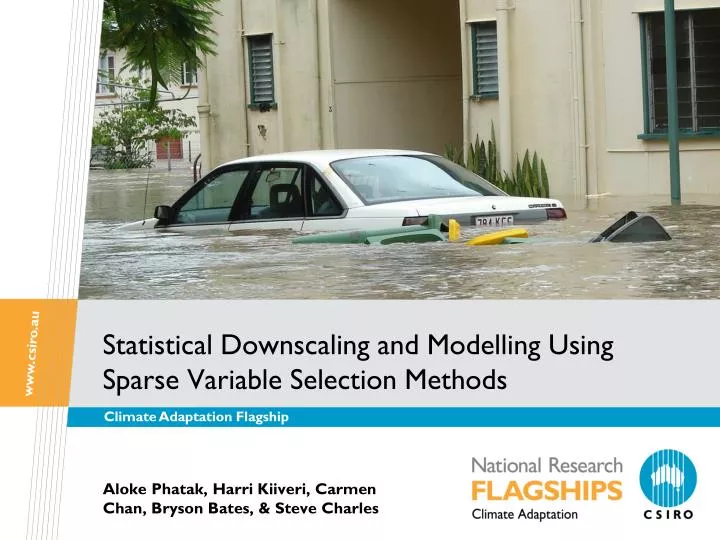 statistical downscaling and modelling using sparse variable selection methods