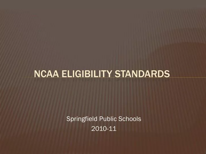 ncaa eligibility standards