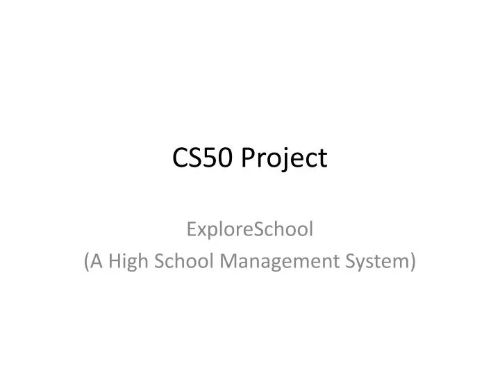 cs50 project