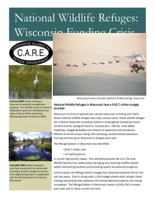 National Wildlife Refuges in Wisconsin face a $16.7 million budget shortfall
