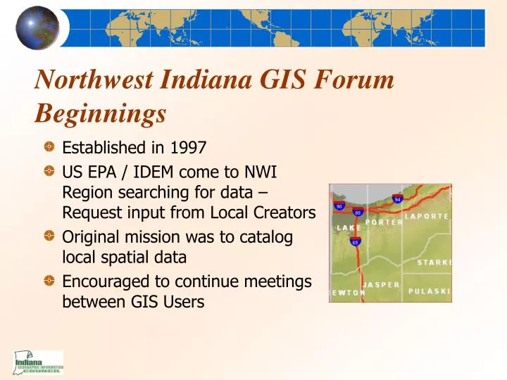northwest indiana gis forum beginnings