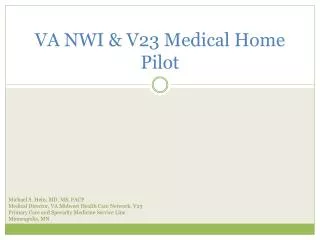 va nwi v23 medical home pilot