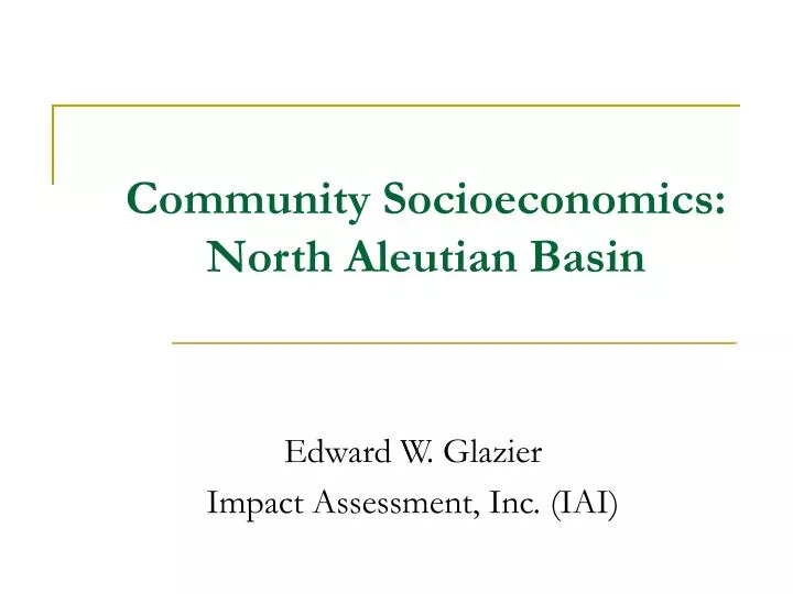 community socioeconomics north aleutian basin