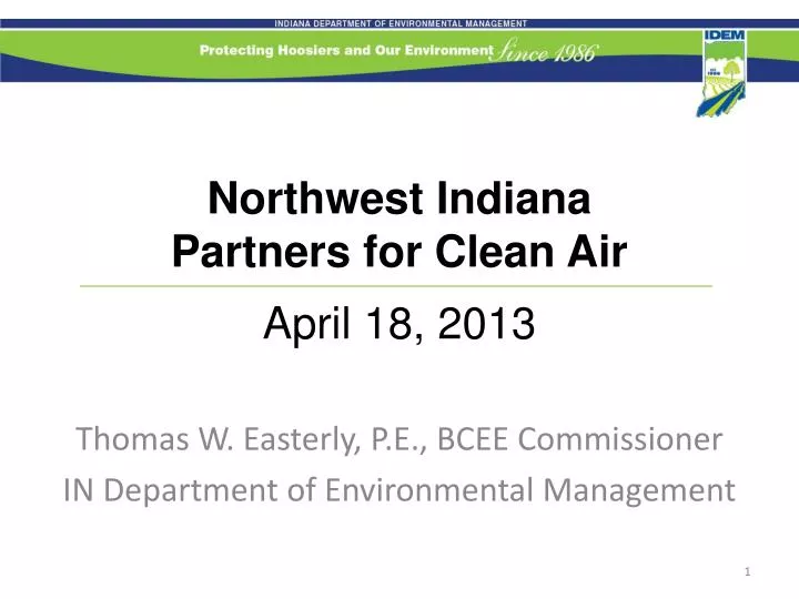 northwest indiana partners for clean air april 18 2013