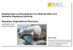 Establishing a National Water and Sanitation Regulatory Authority: Options and Best Practices - slide 1