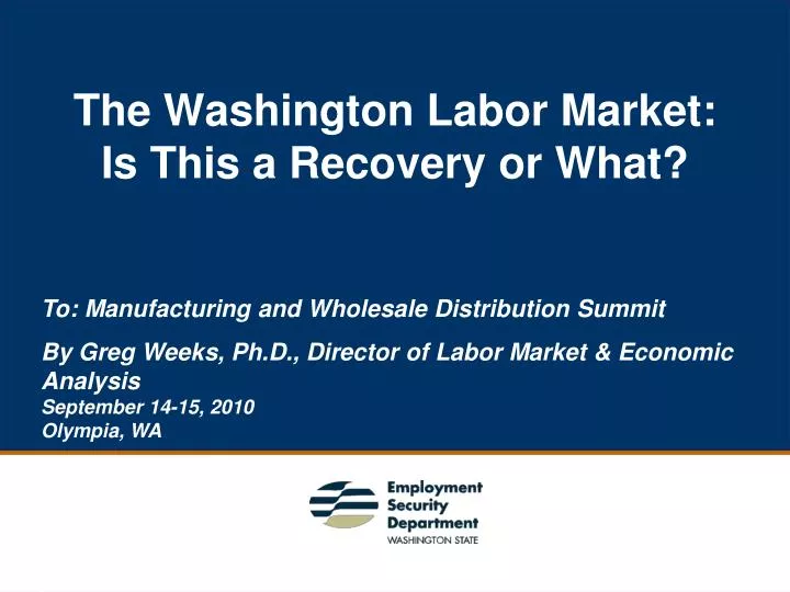 the washington labor market is this a recovery or what