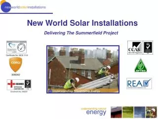 New World Solar Installations Delivering The Summerfield Project