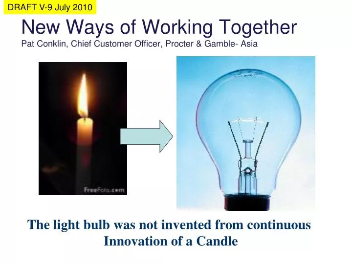 new ways of working together pat conklin chief customer officer procter gamble asia