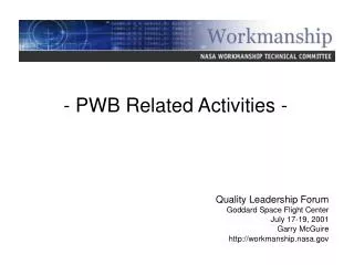 - PWB Related Activities -