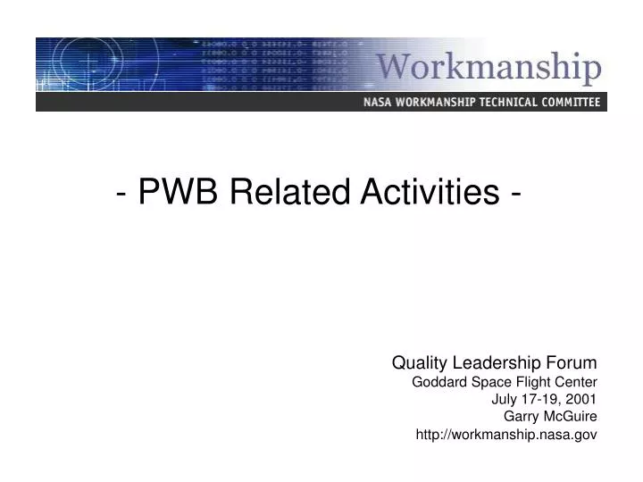 pwb related activities