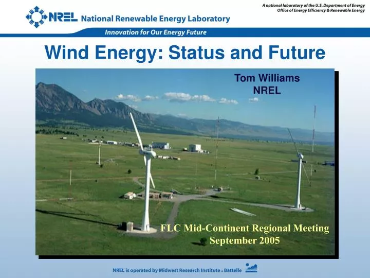 wind energy status and future