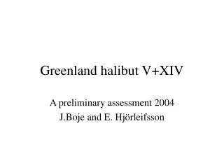 Greenland halibut V+XIV