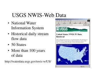 USGS NWIS-Web Data