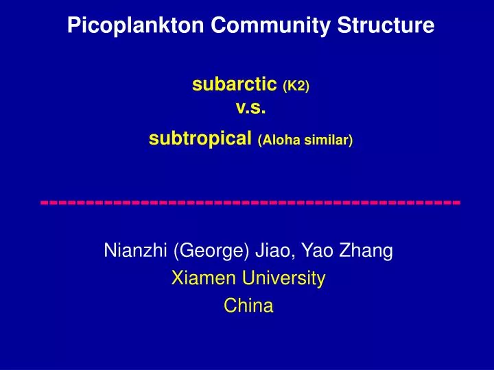 picoplankton community structure subarctic k2 v s subtropical aloha similar