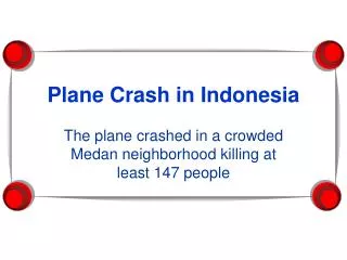 Plane Crash in Indonesia