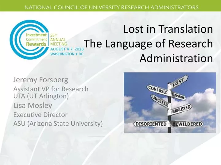 lost in translation the language of research administration