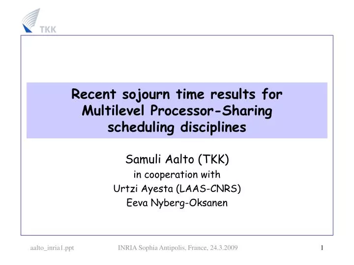 recent sojourn time results for multilevel processor sharing scheduling disciplines