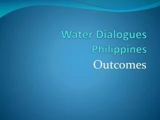 Water Dialogues Philippines