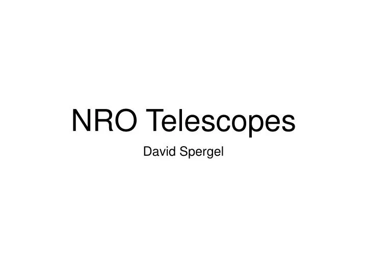 nro telescopes