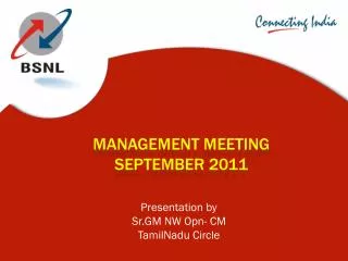 Management Meeting SePTEMBER 2011