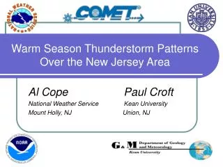 Warm Season Thunderstorm Patterns Over the New Jersey Area