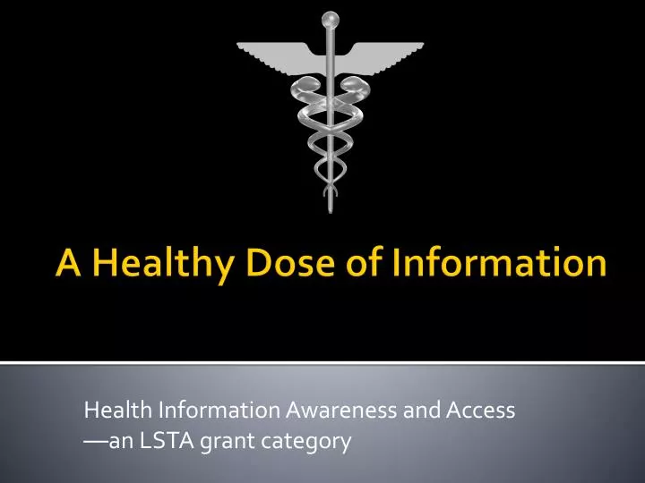 health information awareness and access an lsta grant category