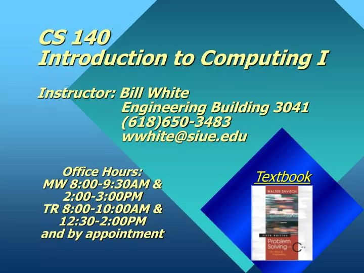 cs 140 introduction to computing i