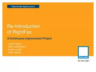 Re-Introduction of RightFax