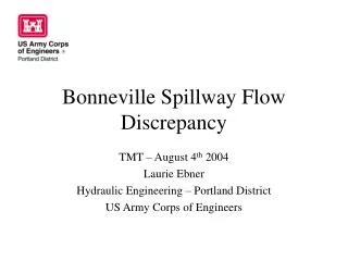Bonneville Spillway Flow Discrepancy