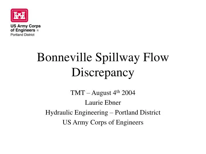 bonneville spillway flow discrepancy