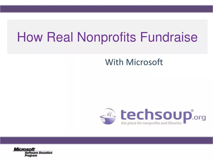 how real nonprofits fundraise