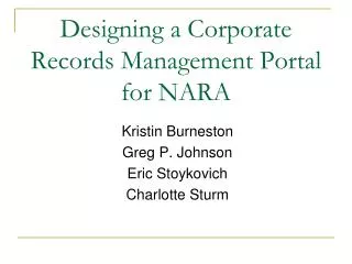 designing a corporate records management portal for nara
