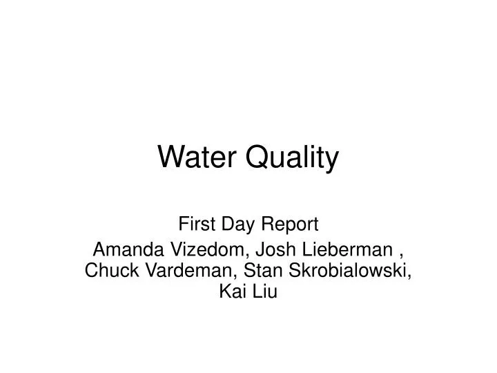water quality