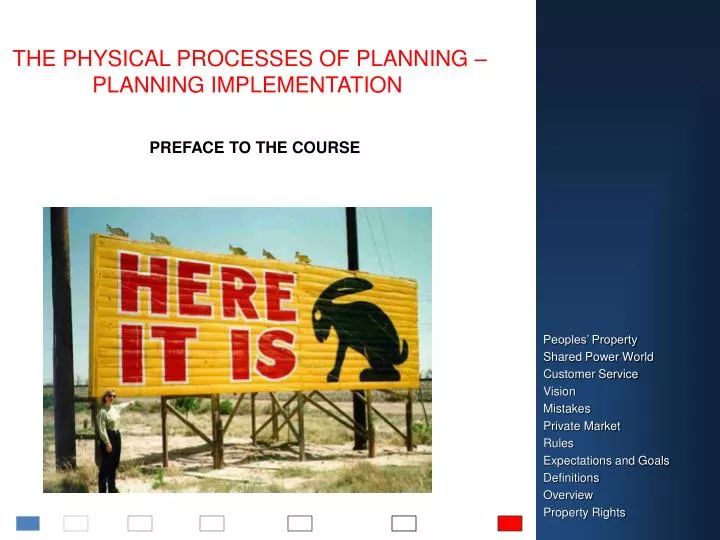 the physical processes of planning planning implementation