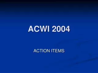 ACWI 2004