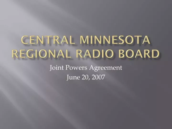 central minnesota regional radio board