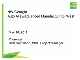 NW Georgia Auto Alley/Advanced Manufacturing - West