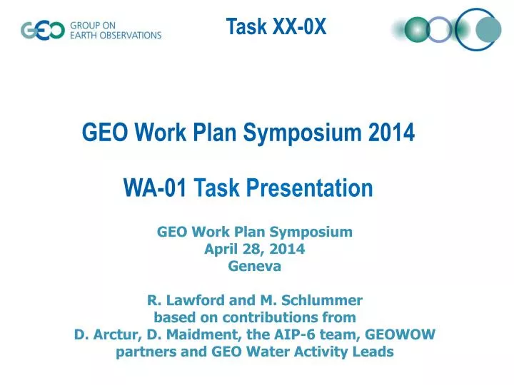 geo work plan symposium 2014 wa 01 task presentation