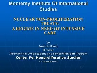 Monterey Institute Of International Studies