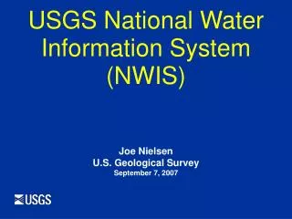 USGS National Water Information System (NWIS)