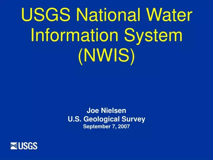 usgs national water information system nwis
