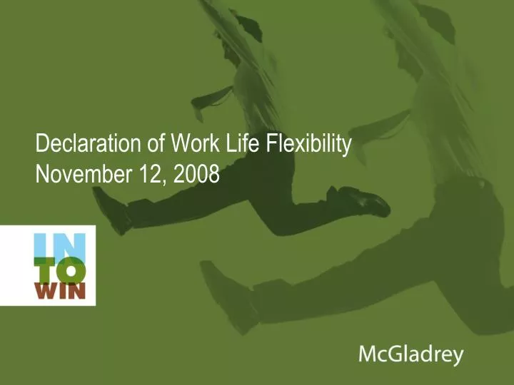declaration of work life flexibility november 12 2008