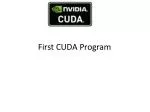 First CUDA Program - slide 1