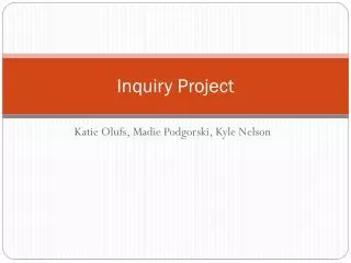 Inquiry Project